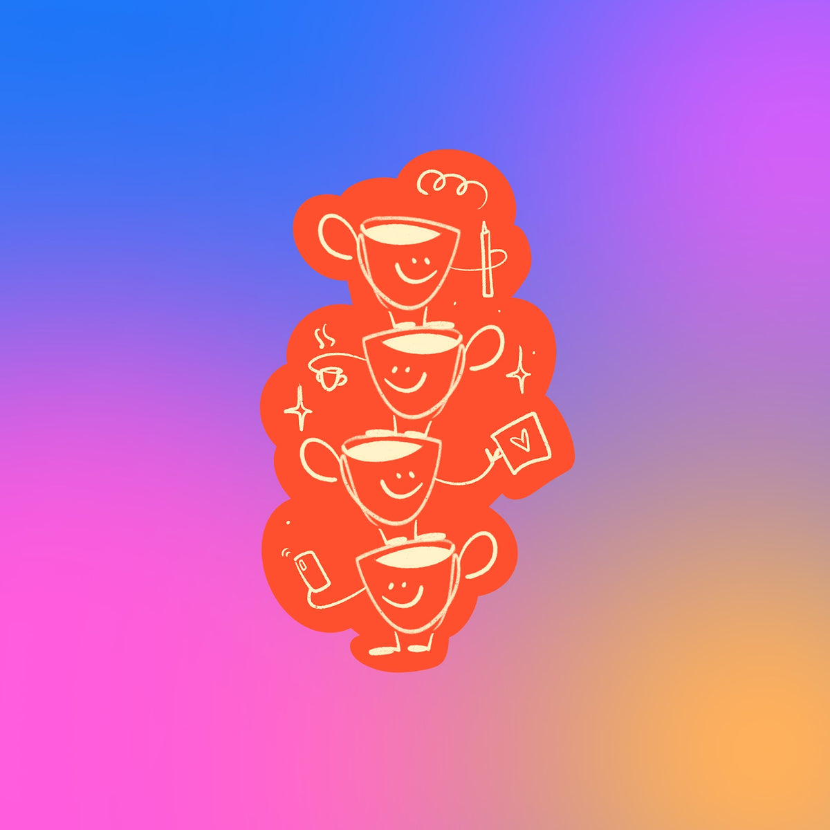 Sticker - TASSE ROUGE