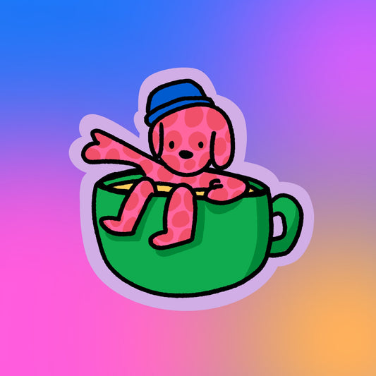 Sticker - CHIEN TASSE