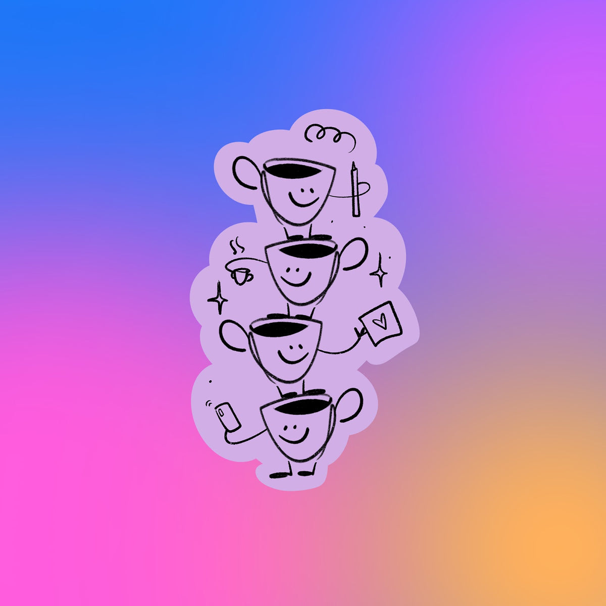 Sticker - TASSE MAUVE