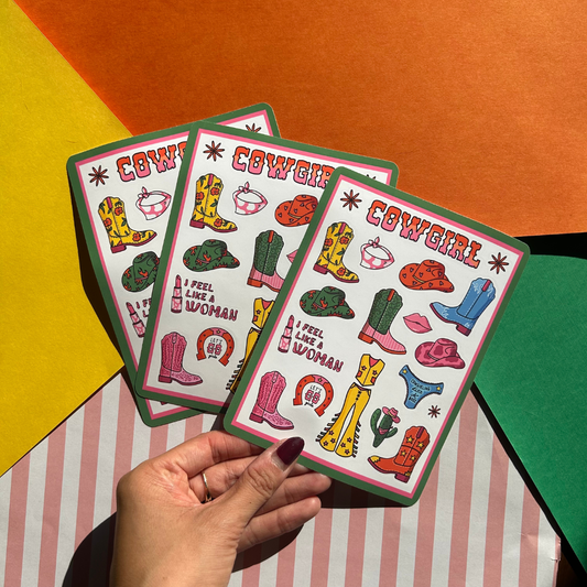 Sticker - Feuille - COWGIRL