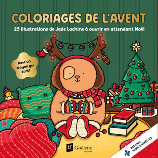 Coloriages de l'avent : 25 illustrations de Jade Lachine à ouvrir en attendant Noël