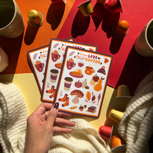 Sticker - Feuille - FALL IN LOVE