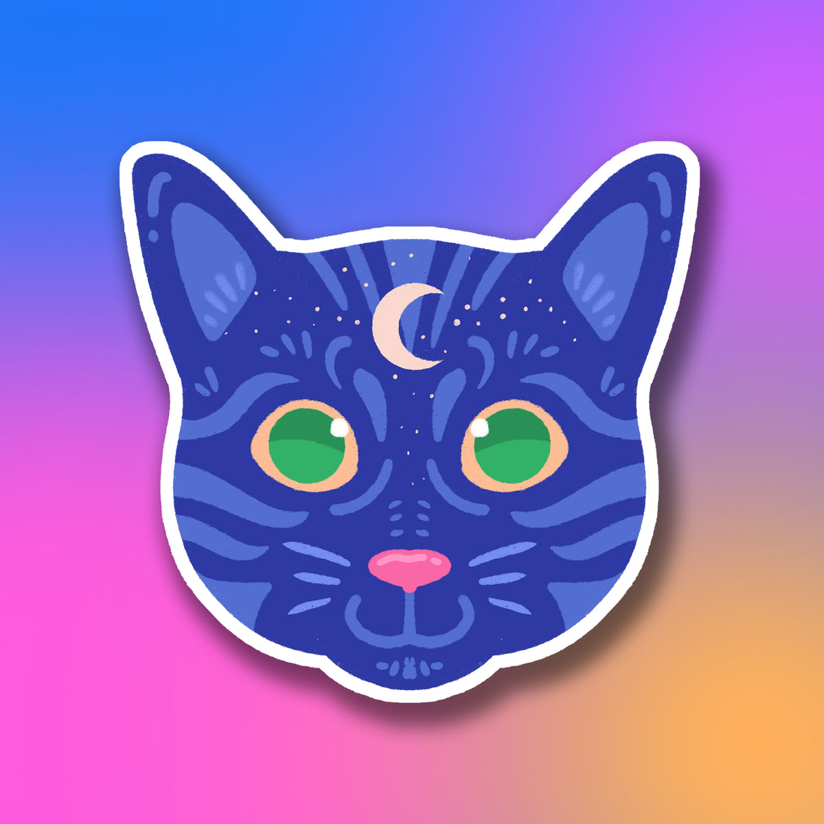 Unique Sticker Multi Chat Sticker Chat | Collant Illustré par Jade Lachine – Jadelachine