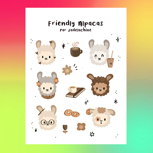Sticker - feuille - ALPACAS