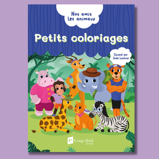 Petits coloriages – Nos amis les animaux – Savane