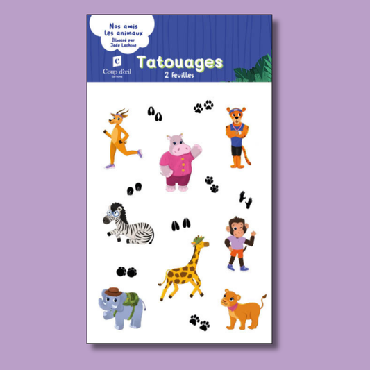 Tatouages Nos amis les animaux – Savane
